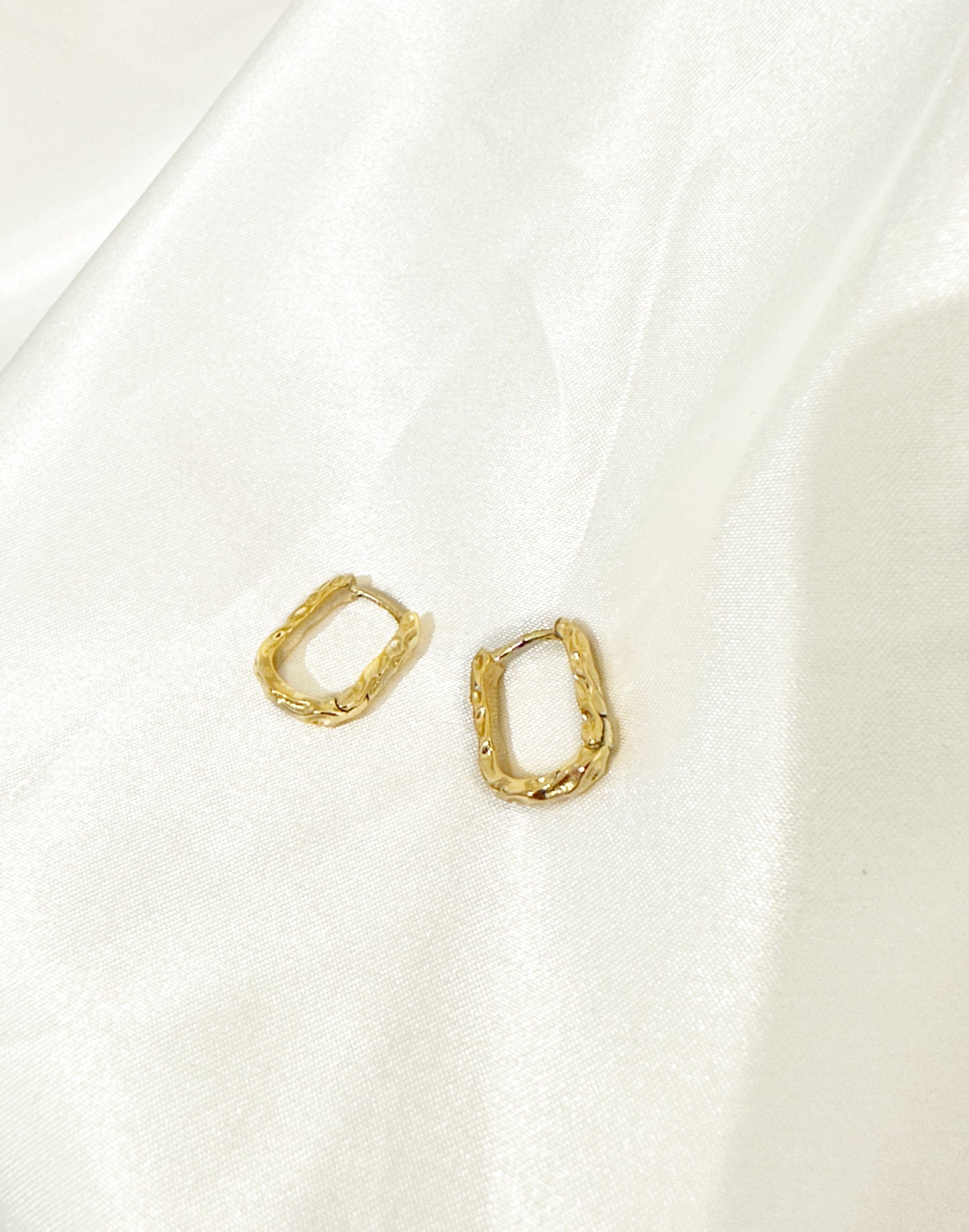 Boucles d’oreilles carré en acier inoxydable