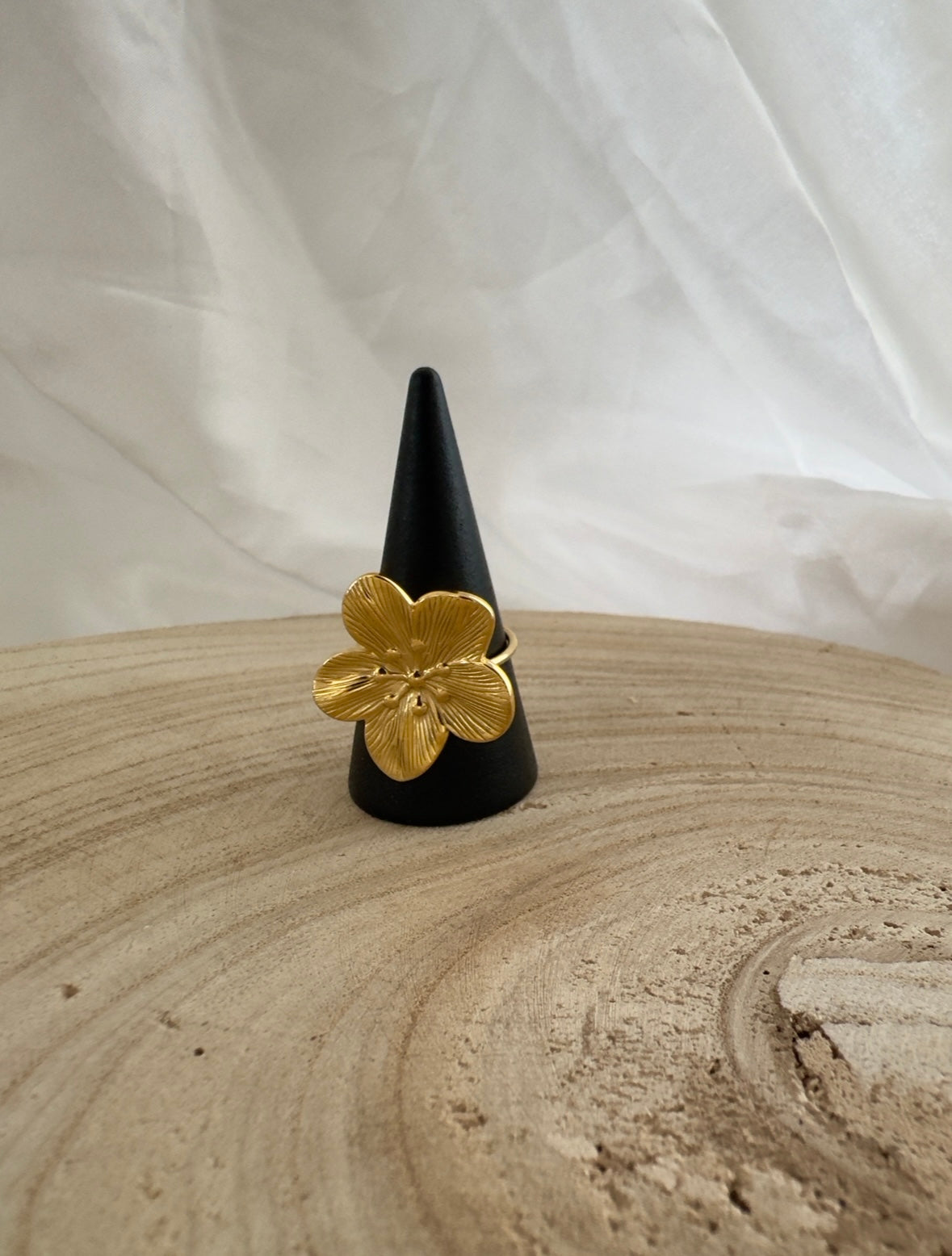 Bague fleur or