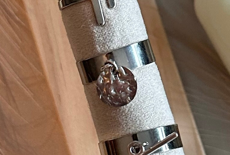 Bague ROME pastille martelée