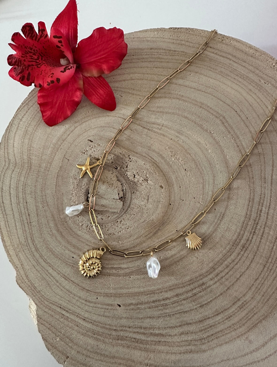 Collier Charms ROSE
