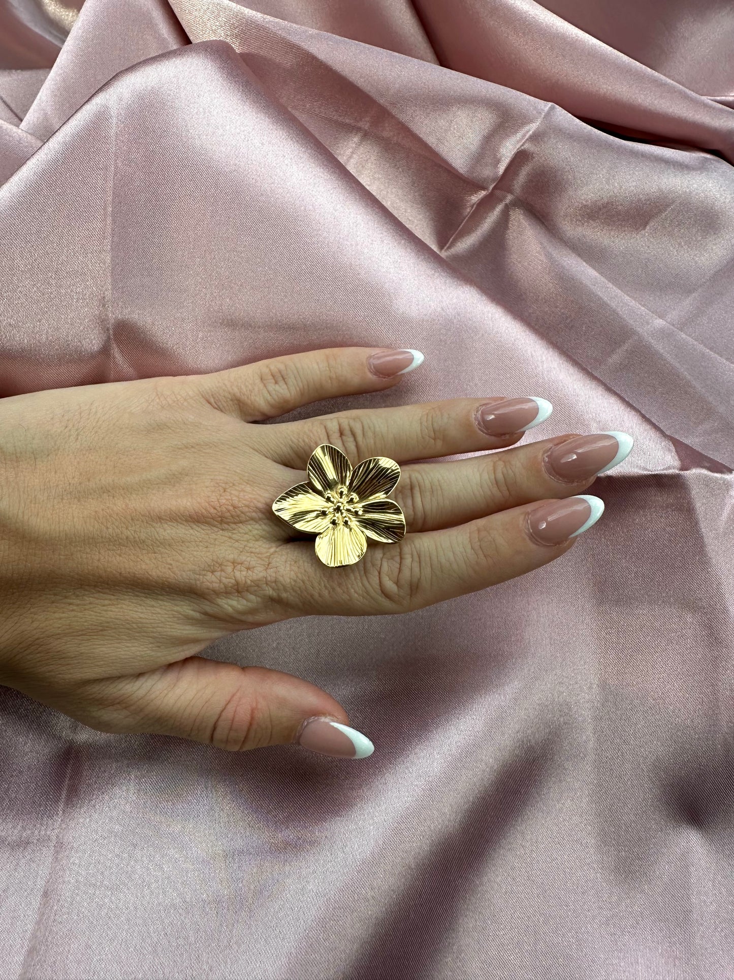 Bague fleur or