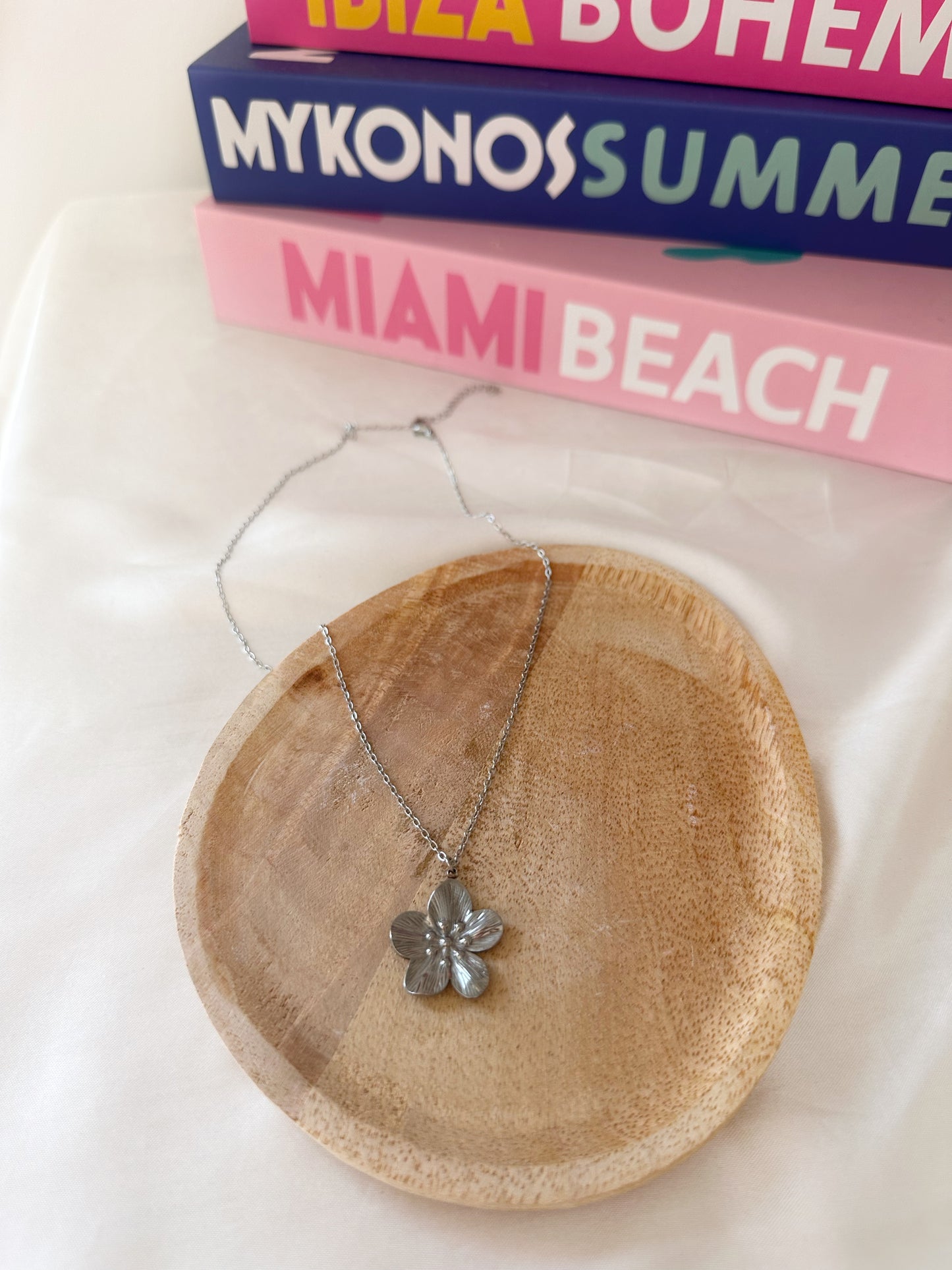 Collier FLEUR argenté
