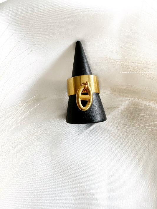 Bague MARINE en acier or inoxydable ajustable