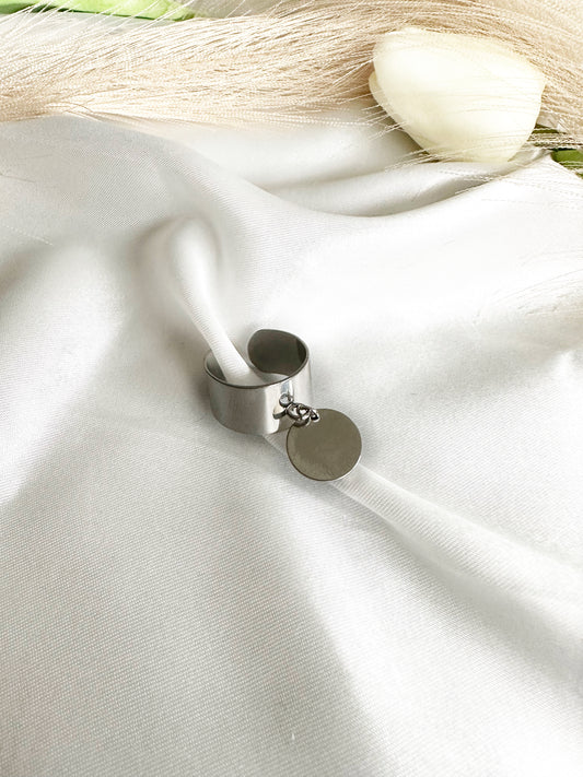 Bague pastille en acier inoxydable ajustable