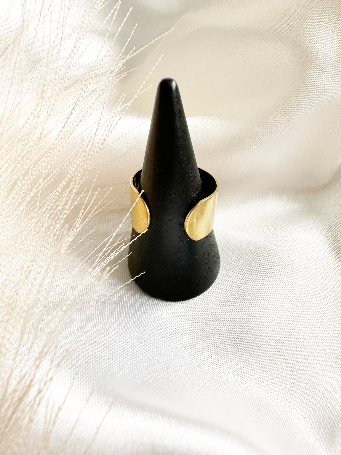 Bague éclair or en acier inoxydable ajustable