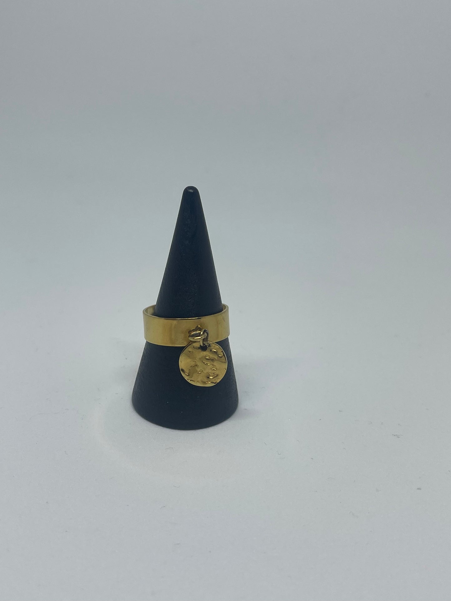 Bague ROME pastille martelée