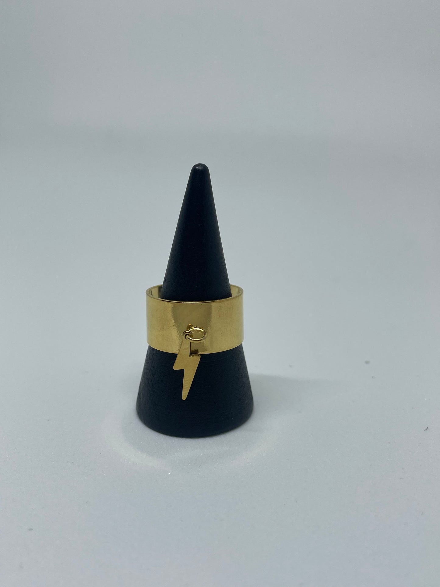 Bague éclair or en acier inoxydable ajustable