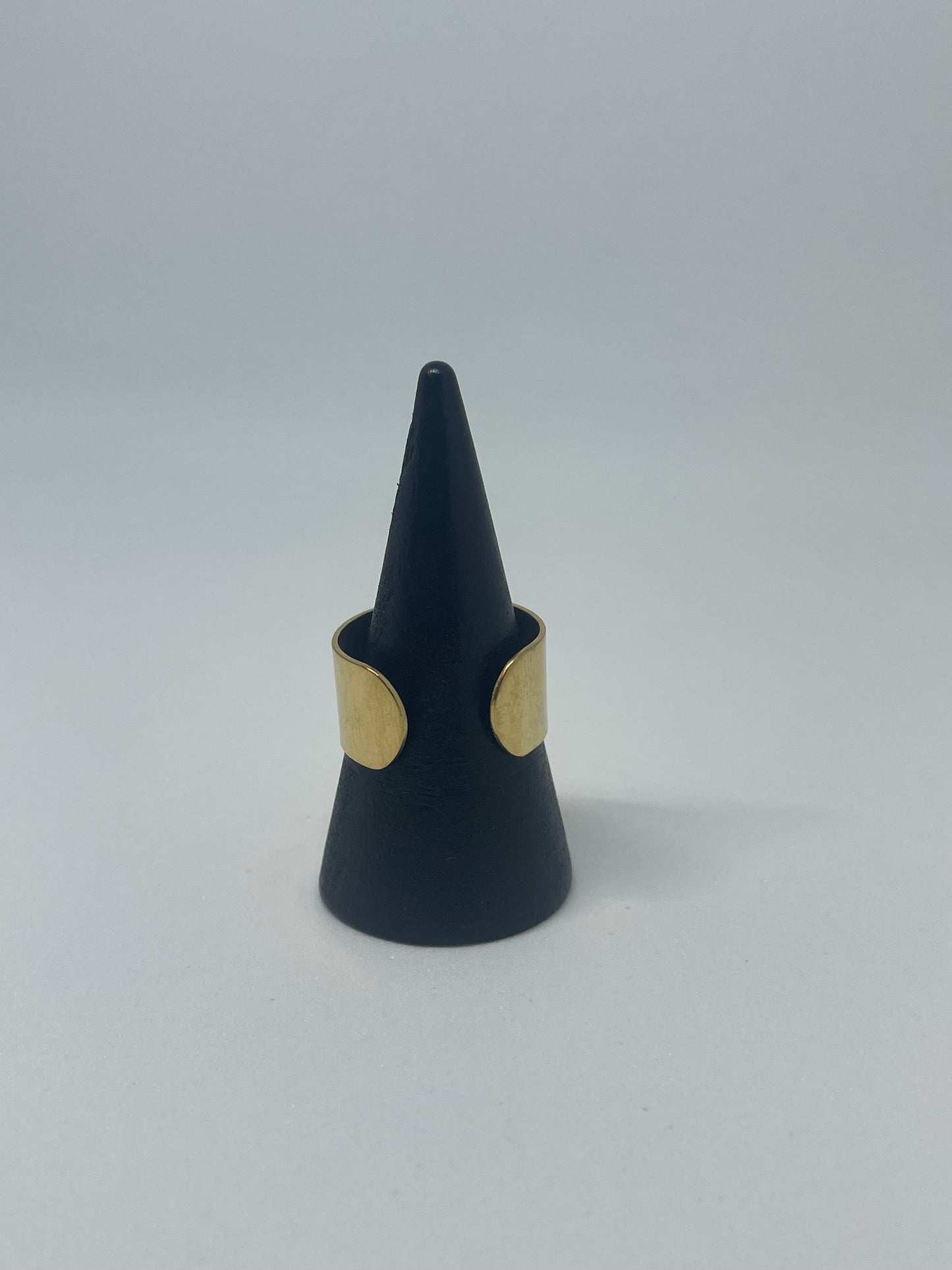 Bague ovale or en acier inoxydable ajustable