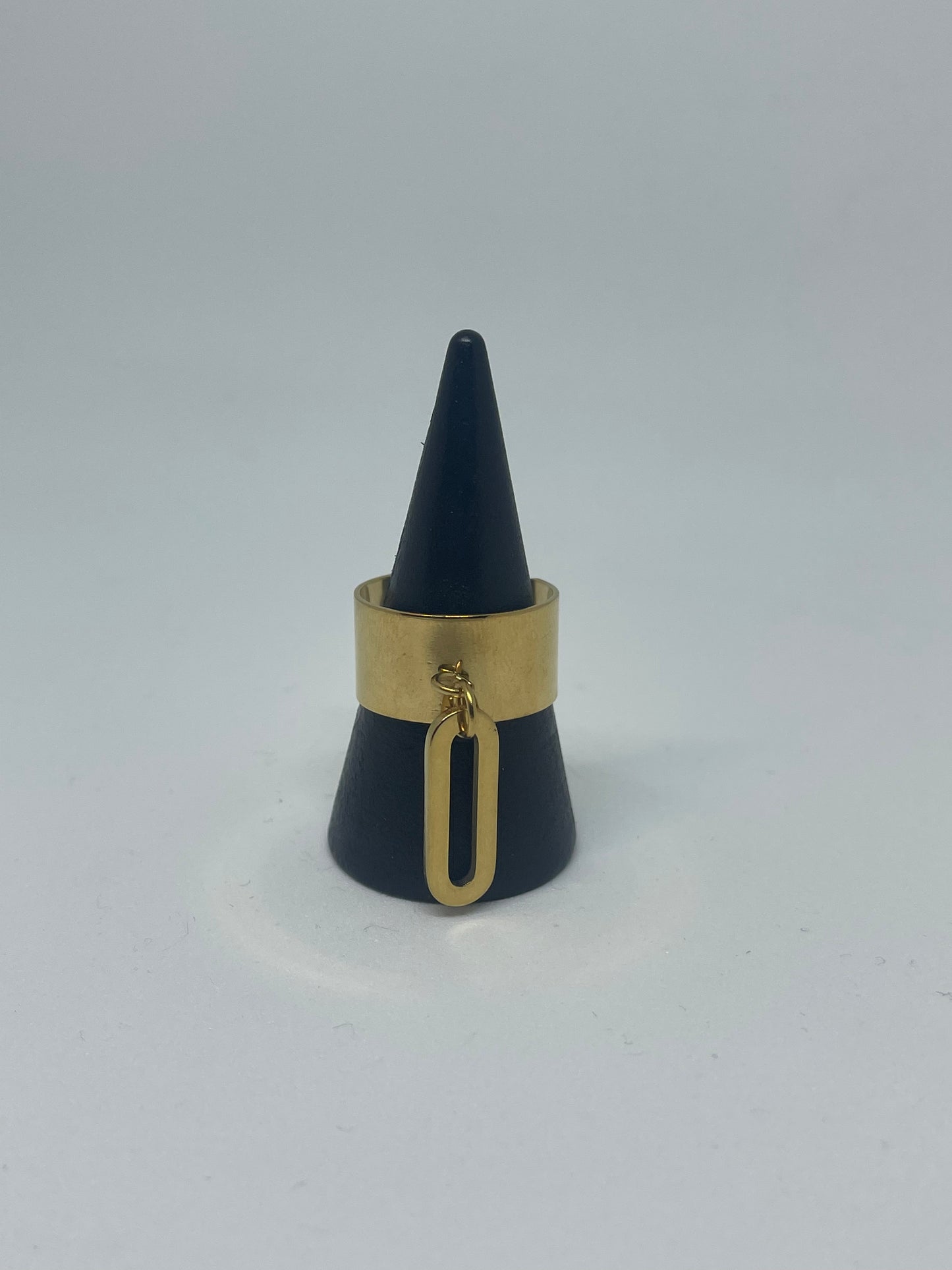 Bague ovale or en acier inoxydable ajustable