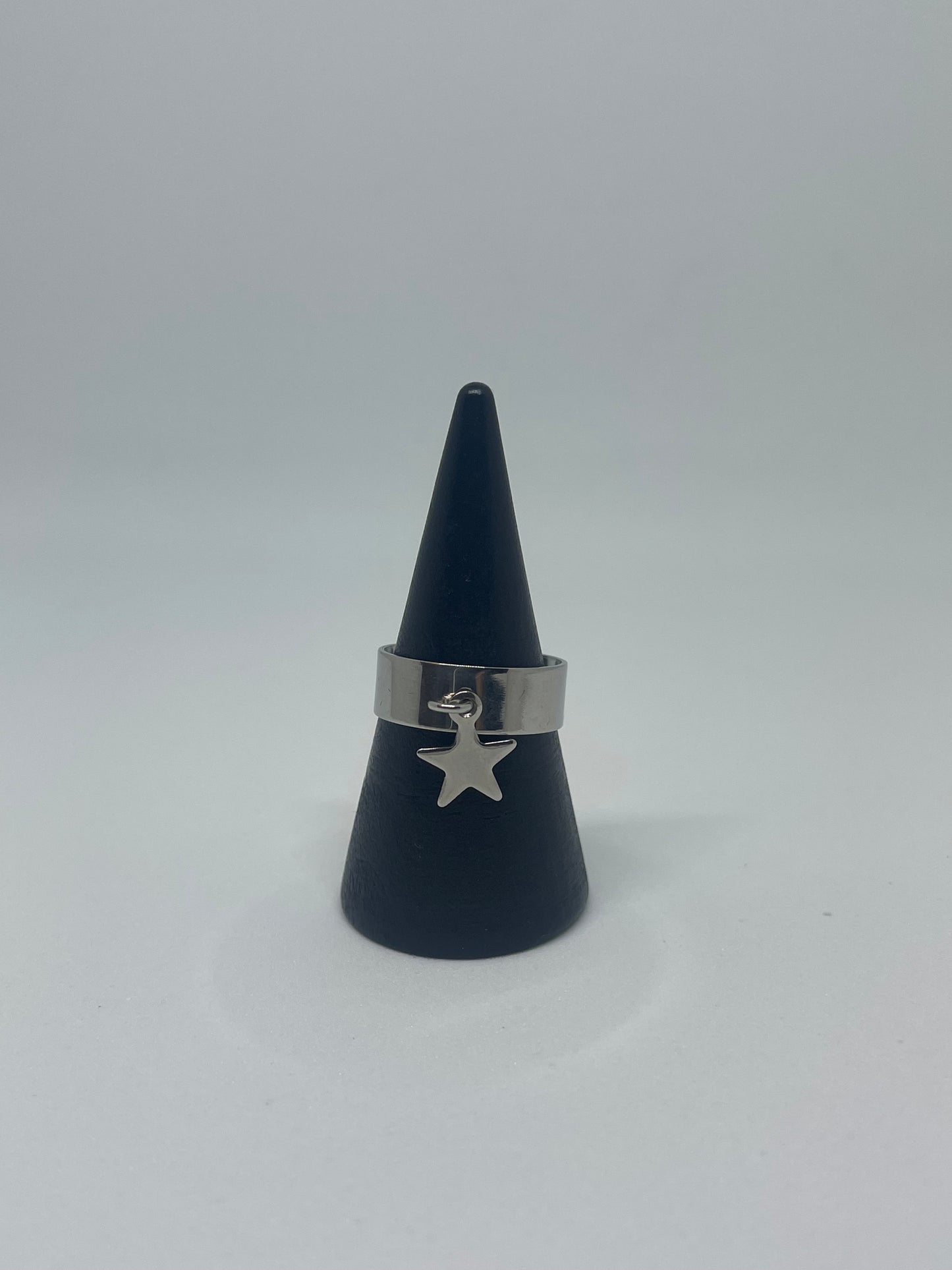 Bague petite étoile en acier inoxydable ajustable