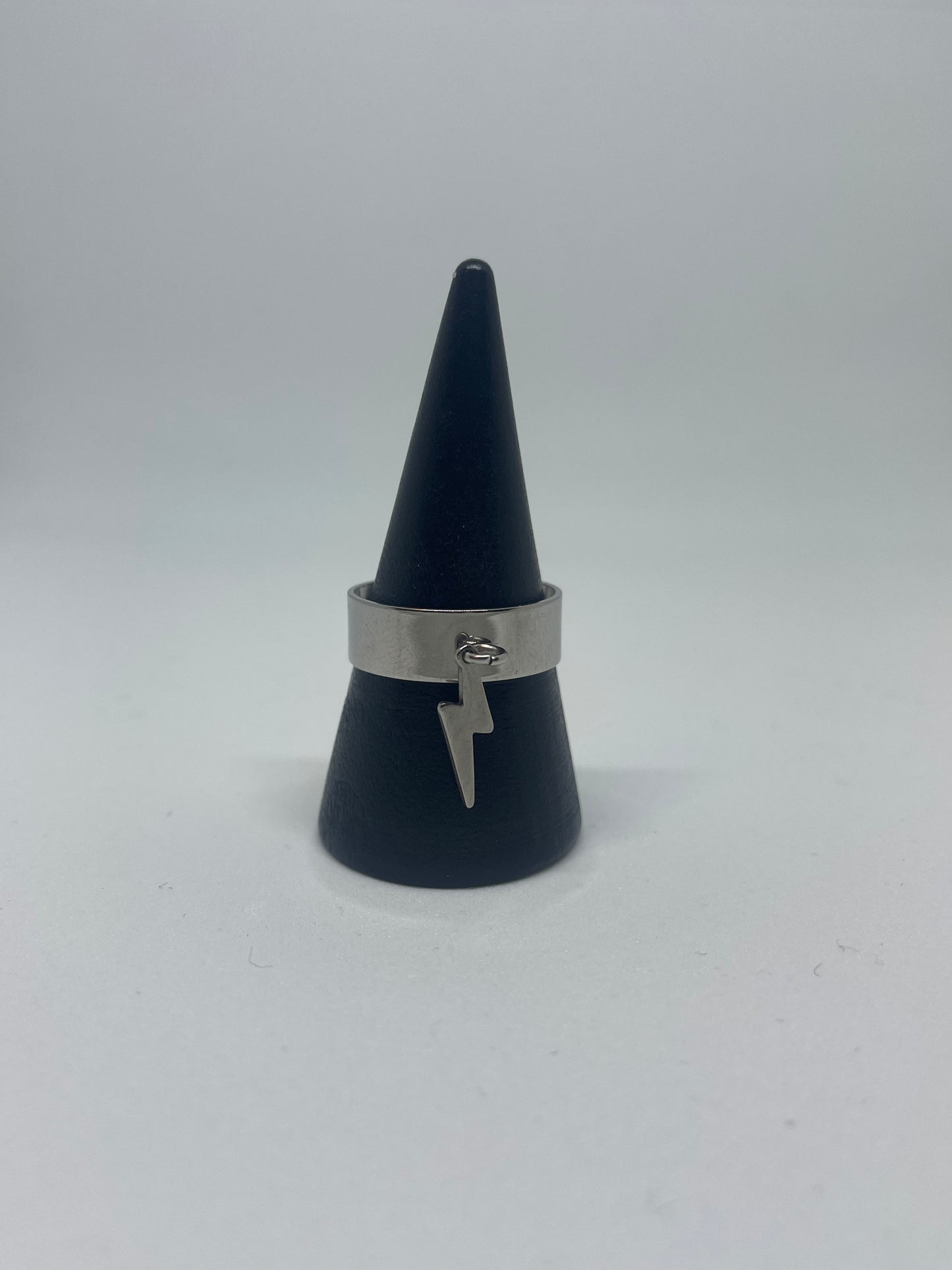 Bague fine éclair en acier inoxydable ajustable