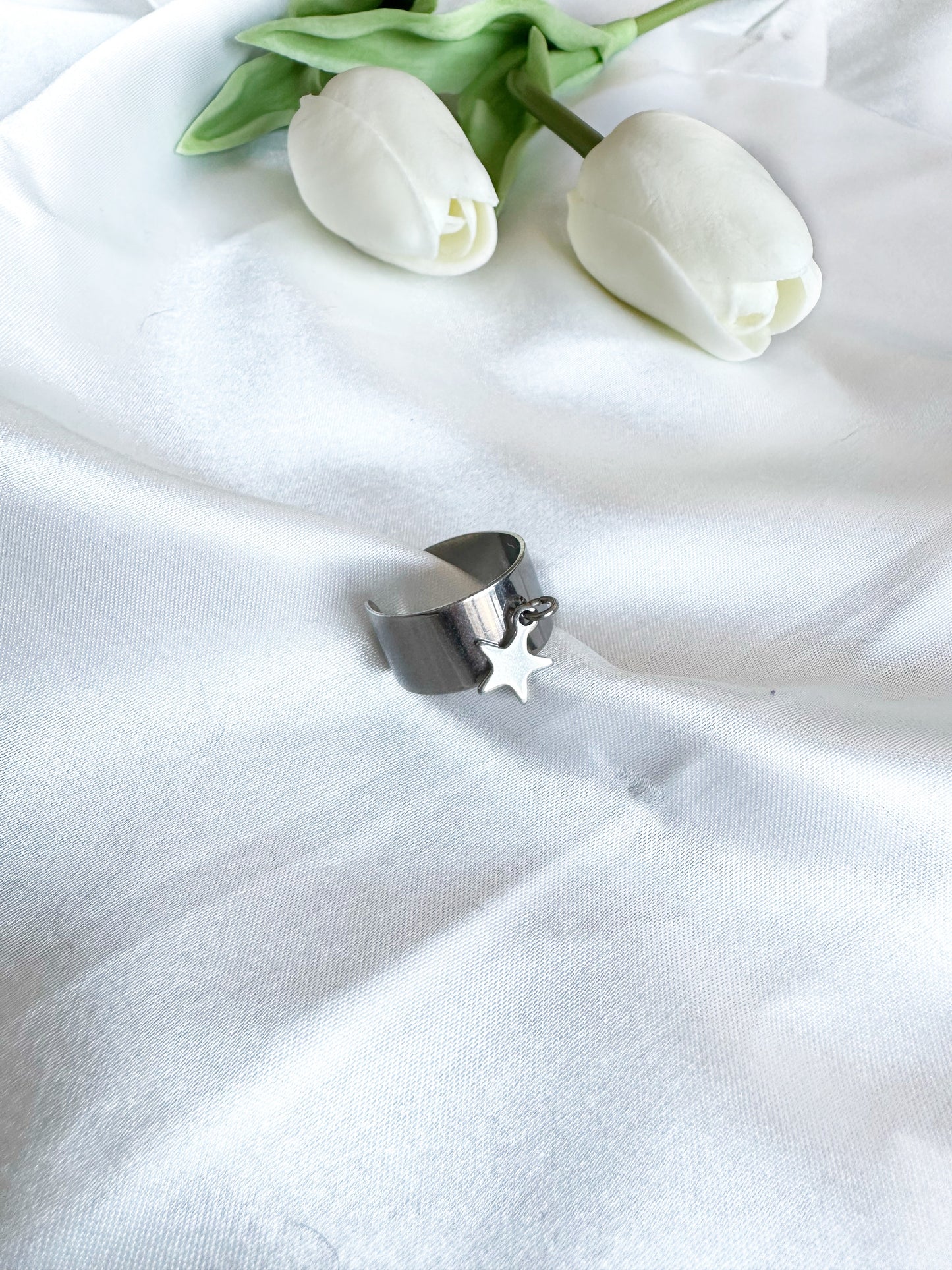 Bague LOUNA petite étoile en acier inoxydable ajustable
