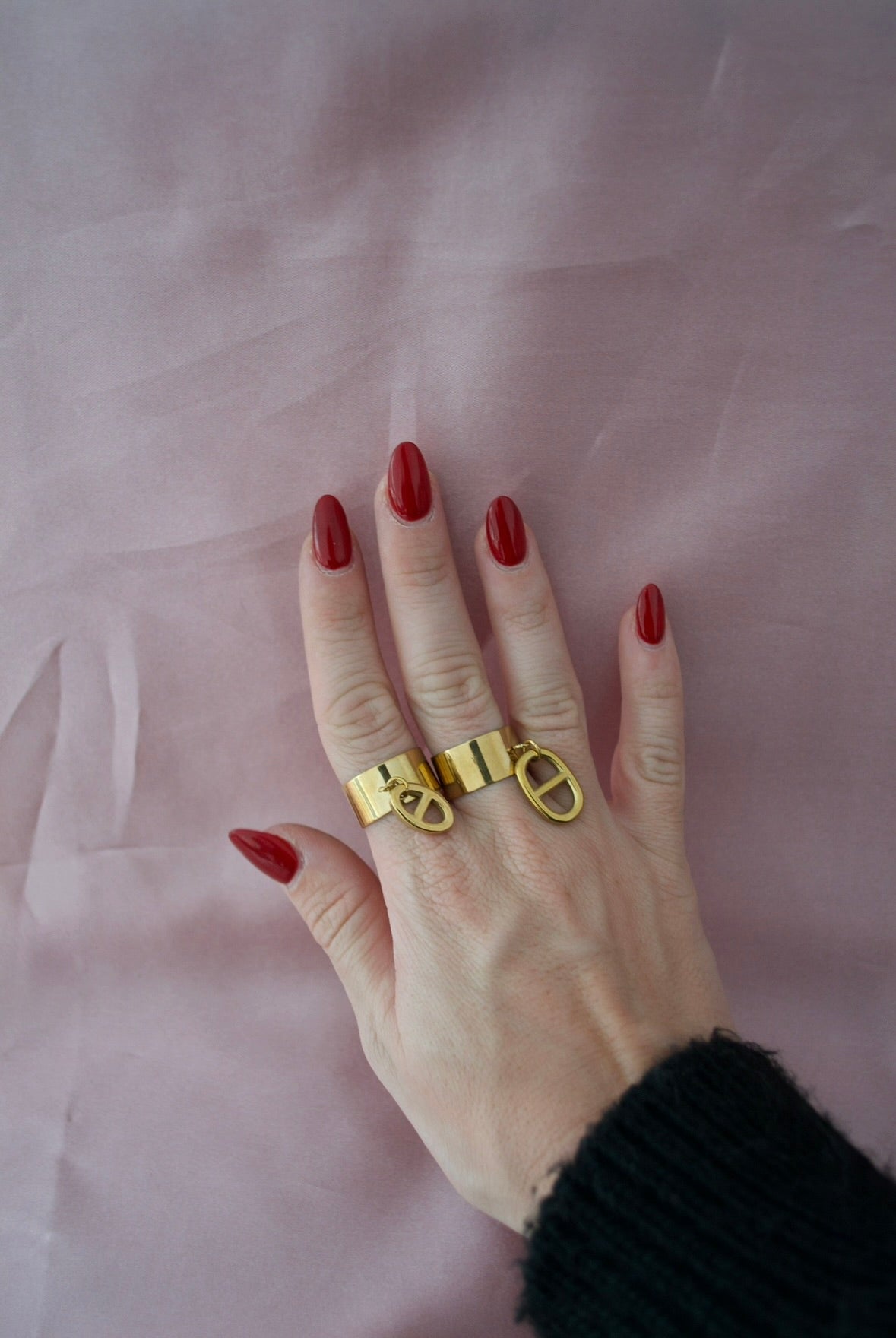 Bague maille marine