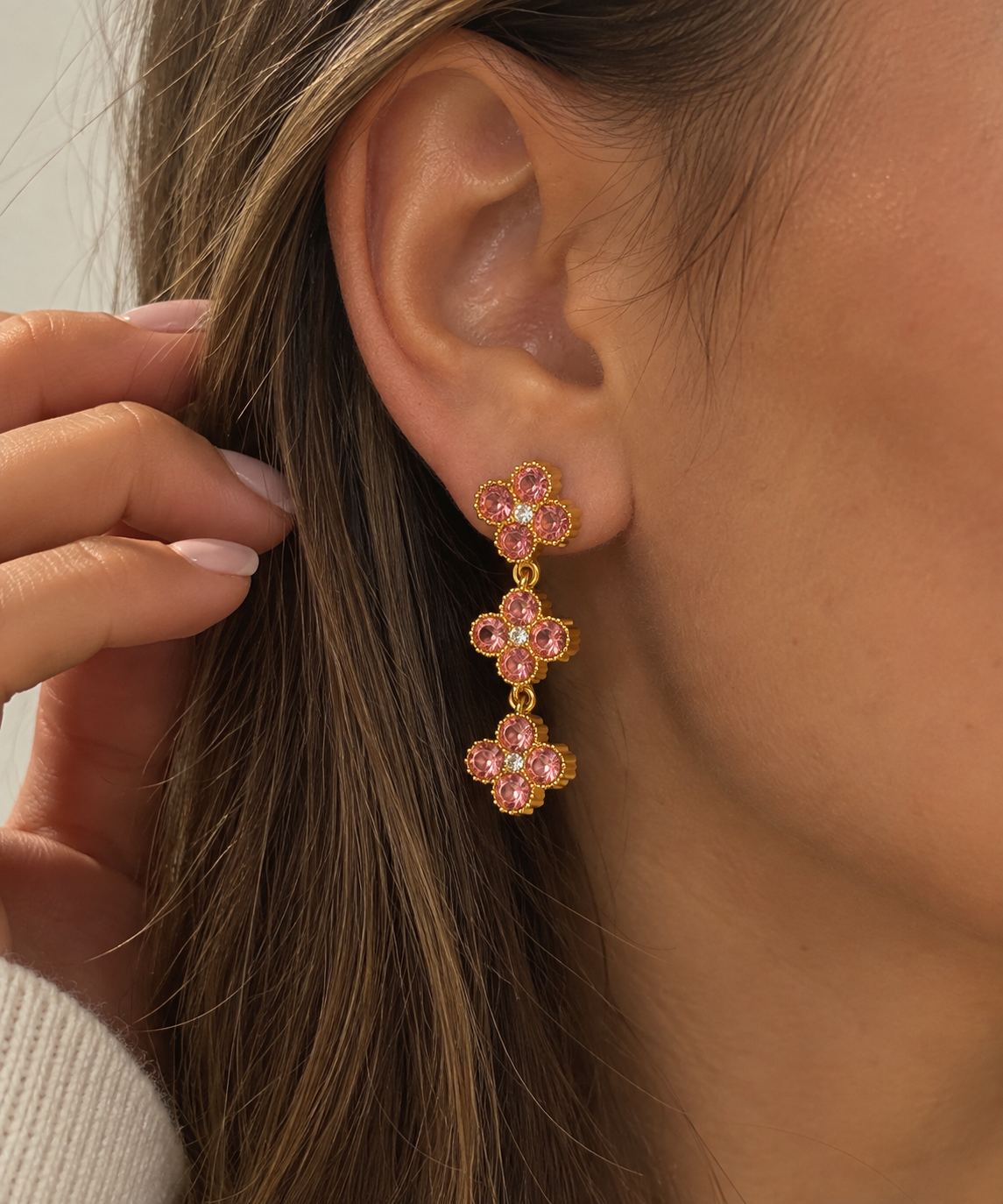 Boucles d’oreilles strass