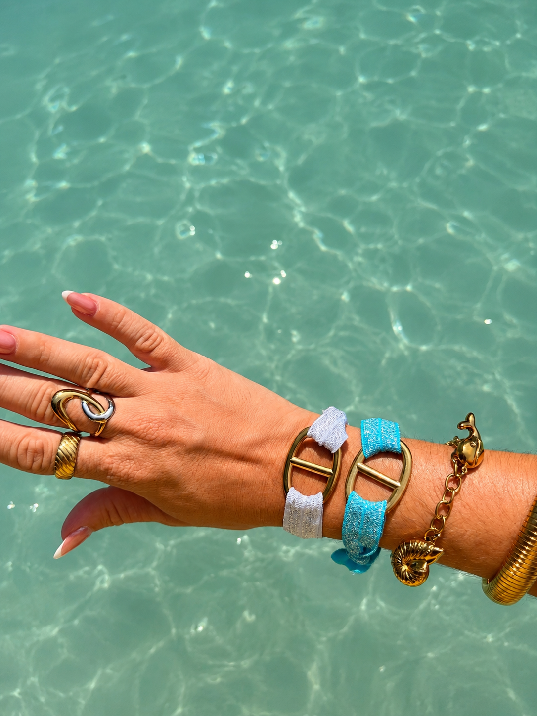 Bracelet TANIA (grosse maille marine)