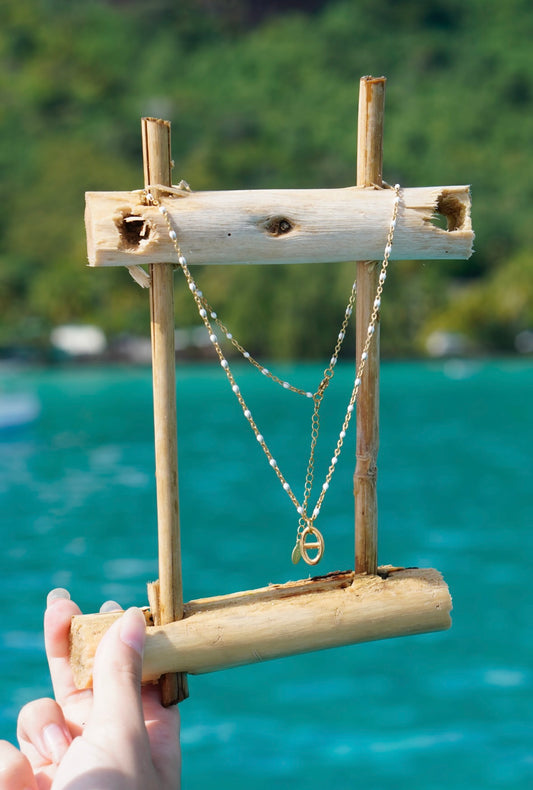 Collier marine perle