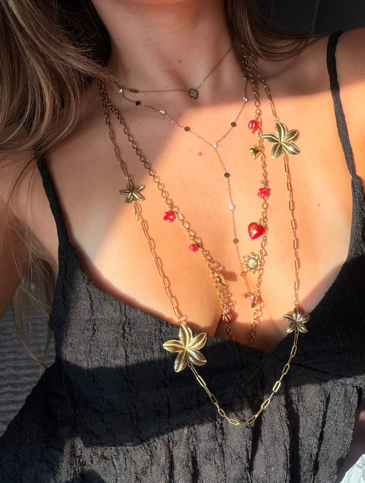 Collier sautoir Fleur