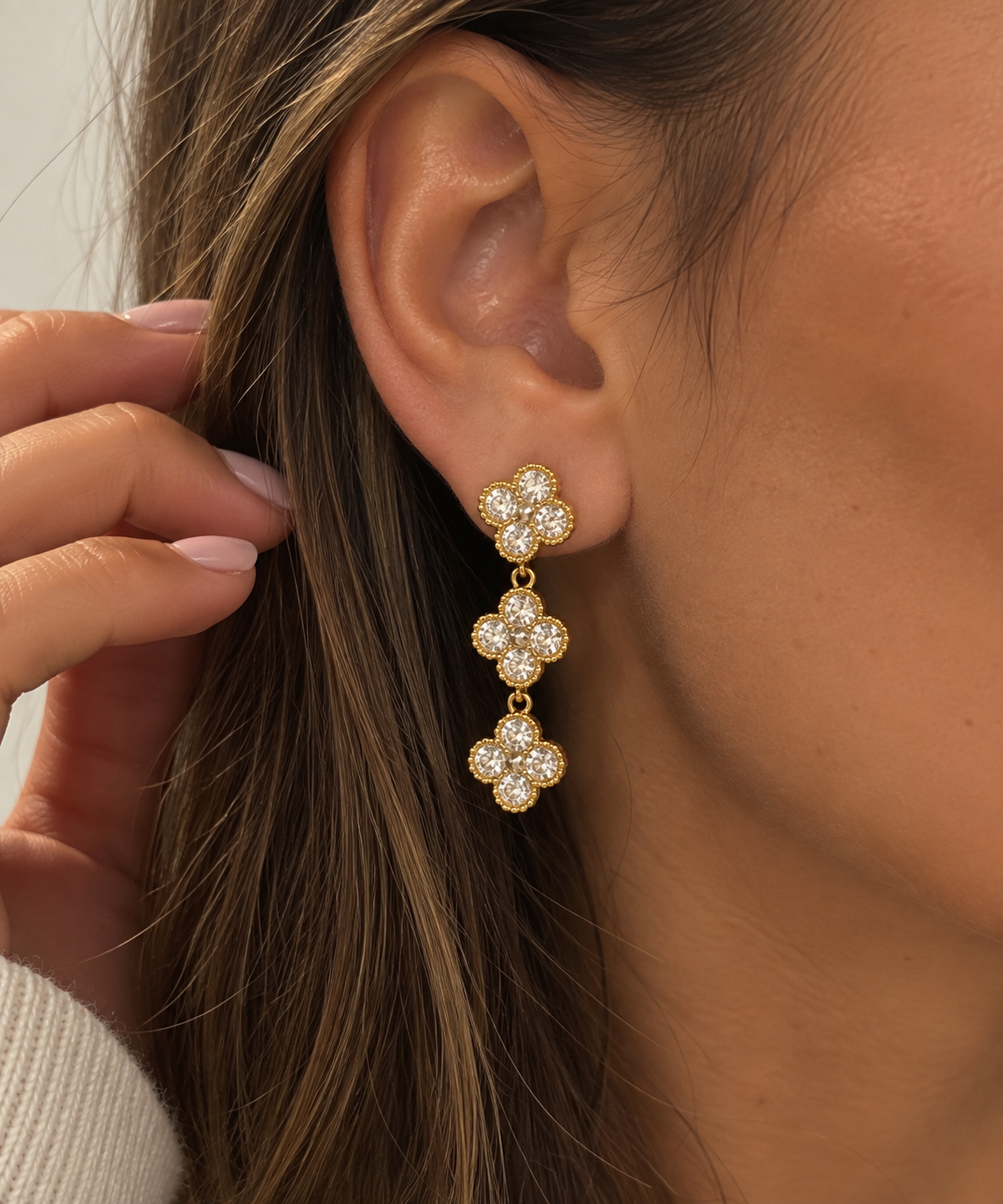 Boucles d’oreilles strass
