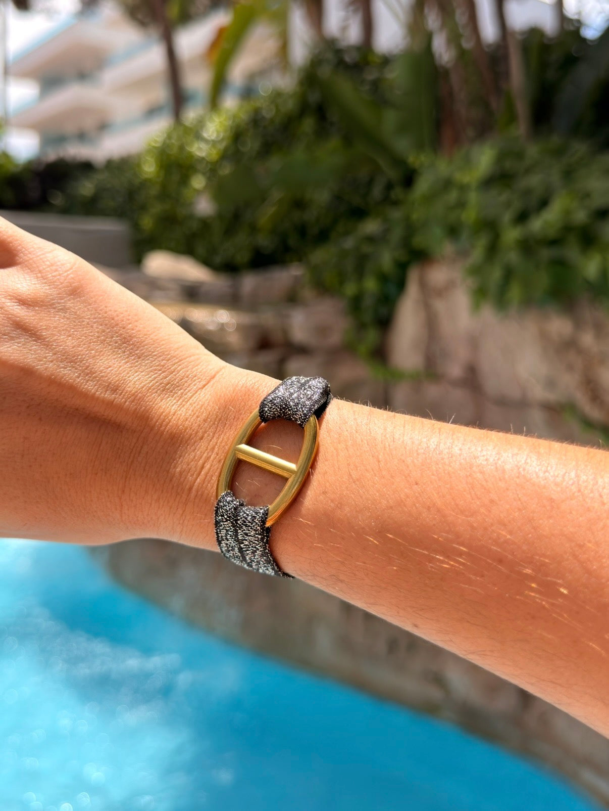 Bracelet TANIA (grosse maille marine)