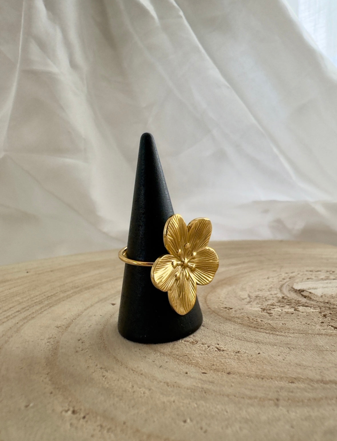 Bague fleur or