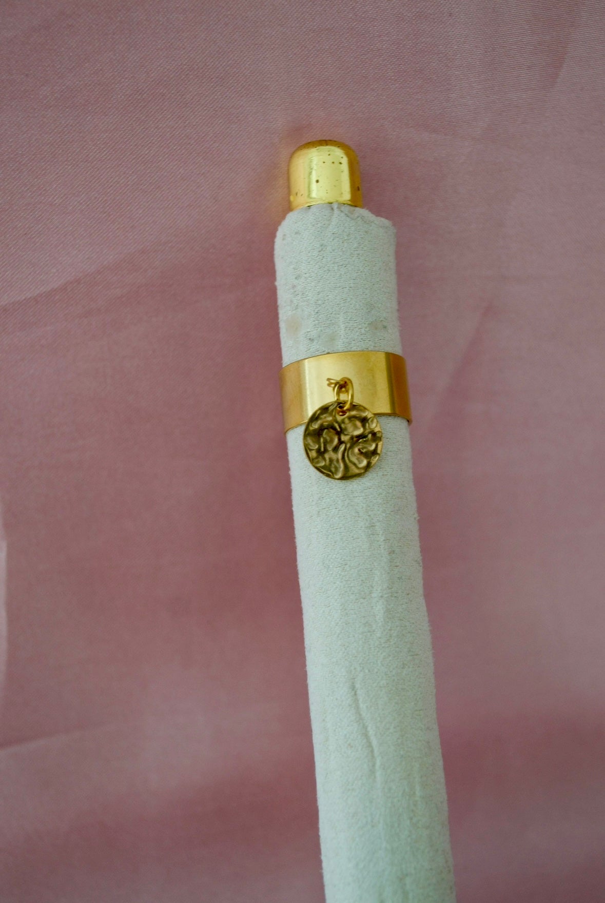 Bague pastille martelée