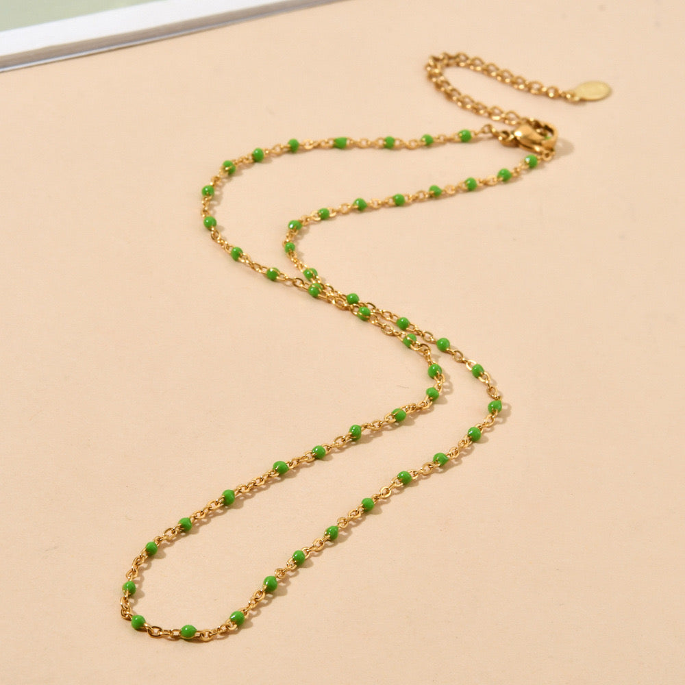 Collier perle coloré