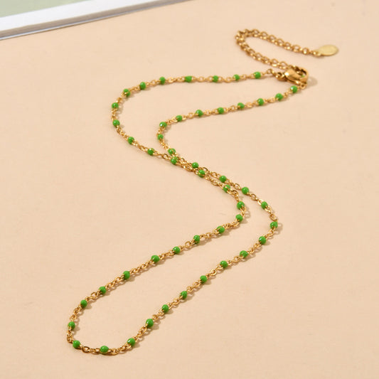 Collier perle coloré