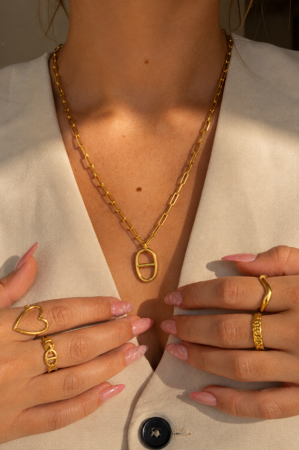 Collier maille marine