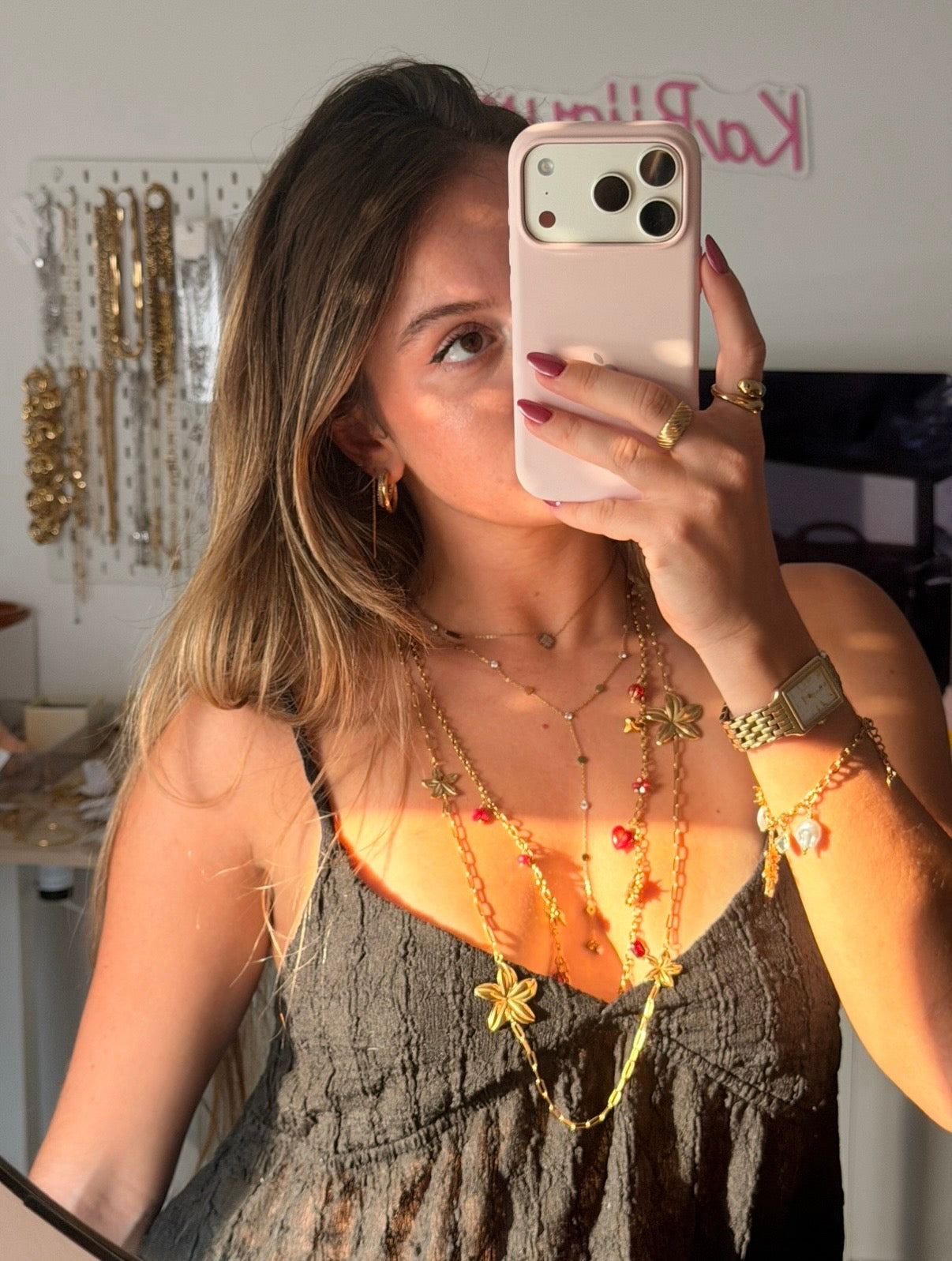 Collier sautoir Fleur