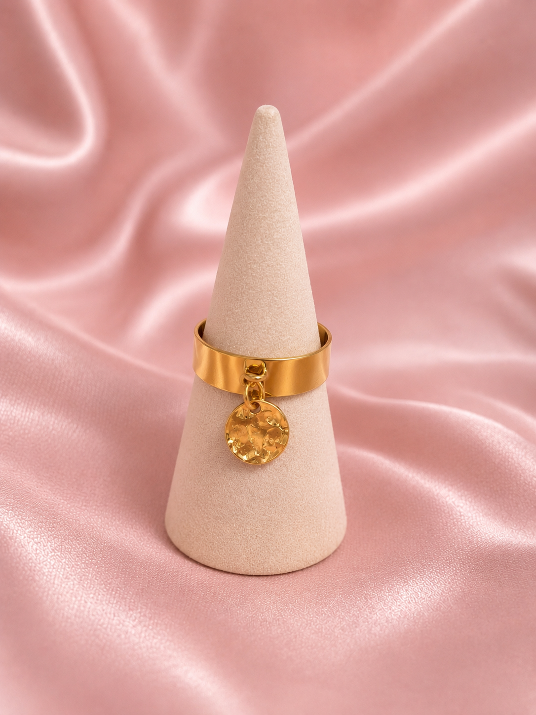 Bague ROME pastille martelée