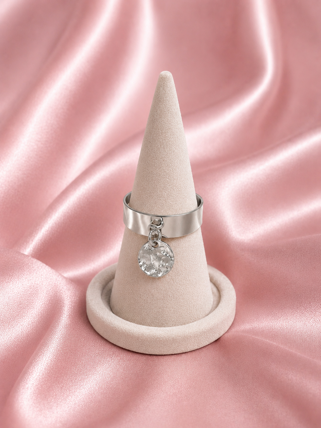 Bague ROME pastille martelée